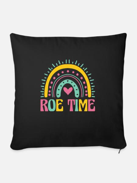 Roe Time Shirt Geschenk Roevember - Sofakissenbezug 45 x 45 cm - Schwarz