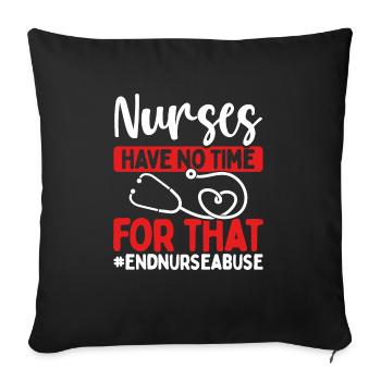 Nursing Violence Nurse Abuse Survivor - Sofa pillowcase 17,3'' x 17,3'' (45 x 45 cm) - black - Front