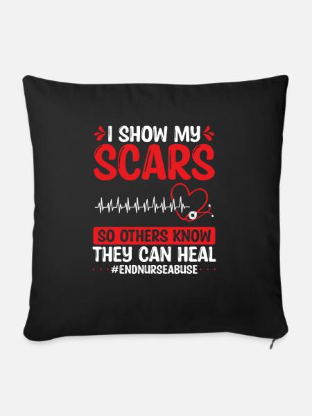 Nursing Violence Heal Nurse Abuse Survivor - Sofakissenbezug 45 x 45 cm - Schwarz