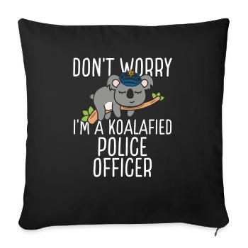 Koalafied Policeman me Im a Koala Police OfficerKo - Sofakissenbezug 45 x 45 cm - Schwarz - Vorne