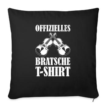 Offizielles Bratsche T-Shirt Bratschist - Sofakissenbezug 45 x 45 cm - Schwarz - Vorne