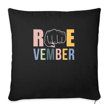 Roevember Chemise Vintage Rétro Cadeau - Housse de coussin décorative 45 x 45 cm - noir - Devant