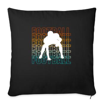 Vintage Retro Football Wide Receiver - Sofa pillowcase 17,3'' x 17,3'' (45 x 45 cm) - black - Front
