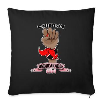 Caribean Girl Unbreakable Heritage Trinidad et - Housse de coussin décorative 45 x 45 cm - noir - Devant