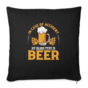 Funny Beer Drinker Beer Drinker Beer Brewer Motif - Sofa pillowcase 17,3'' x 17,3'' (45 x 45 cm) - black - Front