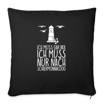I don't have to do anything, I just have to go to SCHIERMONNIKOOG - Sofa pillowcase 17,3'' x 17,3'' (45 x 45 cm) - black - Front