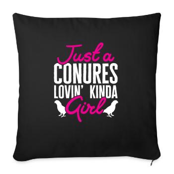 Molinasittich Parrot Bird Sun Parakeet - Sofa pillowcase 17,3'' x 17,3'' (45 x 45 cm) - black - Front