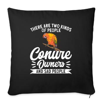 Molinasittich Perroquet Oiseau Perruche du Soleil - Housse de coussin décorative 45 x 45 cm - noir - Devant