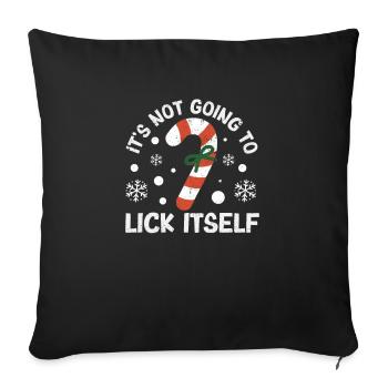 Il ne se lèchera pas Noël - Housse de coussin décorative 45 x 45 cm - noir - Devant