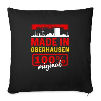 Oberhausen - Sofakissenbezug 45 x 45 cm - Schwarz - Vorne