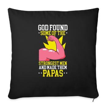 Fathers Day Papa Best Dad Ever Fatherhood Daddy - Sofa pillowcase 17,3'' x 17,3'' (45 x 45 cm) - black - Front