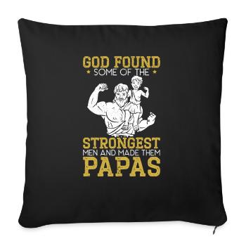 Fathers Day Papa Best Dad Ever Fatherhood Daddy - Sofa pillowcase 17,3'' x 17,3'' (45 x 45 cm) - black - Front