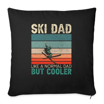 Ski Dad Mountain Ski Winter Sport Snow Father Day - Sofa pillowcase 17,3'' x 17,3'' (45 x 45 cm) - black - Front