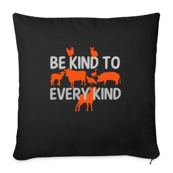 Be kind to any nice guy - Sofa pillowcase 17,3'' x 17,3'' (45 x 45 cm) - black - Front