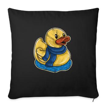 Duck Gift Kids Bathtub Duckling Duckling - Sofa pillowcase 17,3'' x 17,3'' (45 x 45 cm) - black - Front