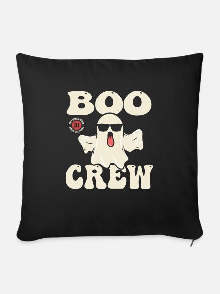 BOO CREW - Halloween - Sofakissenbezug 45 x 45 cm - Schwarz