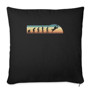 Vintage Retro Evolution Wild Receiver Shirt - Sofa pillowcase 17,3'' x 17,3'' (45 x 45 cm) - black - Front