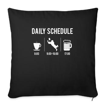 Daily Schedule Football Wild Receiver Shirt - Sofa pillowcase 17,3'' x 17,3'' (45 x 45 cm) - black - Front