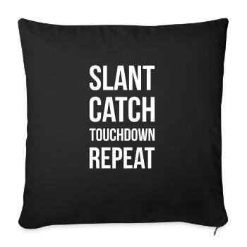 Slant Catch Touchdown Repeat Wild Receiver Shirt - Sofa pillowcase 17,3'' x 17,3'' (45 x 45 cm) - black - Front