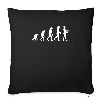 Aquarium Aquaristics Evolution - Sofa pillowcase 17,3'' x 17,3'' (45 x 45 cm) - black - Front
