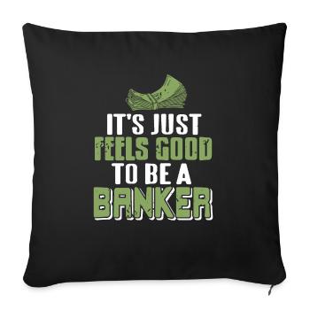 C’est juste du bien d’être un banquier drôle rétro - Housse de coussin décorative 45 x 45 cm - noir - Devant