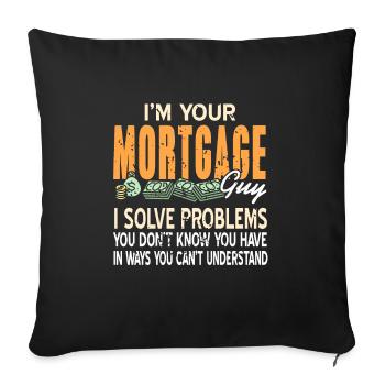 I'm Your Mortgage Guy Funny Retro Banker Designs - Sofakissenbezug 45 x 45 cm - Schwarz - Vorne
