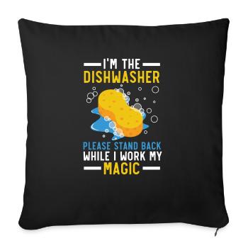 Je suis la profession de lave-vaisselle - Housse de coussin décorative 45 x 45 cm - noir - Devant