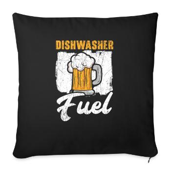 Dishwasher Fuel Dishwashing Job Beer Drinker - Sofa pillowcase 17,3'' x 17,3'' (45 x 45 cm) - black - Front