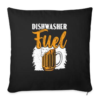 Dishwasher Fuel Dishwashing Job Beer Drinker - Sofa pillowcase 17,3'' x 17,3'' (45 x 45 cm) - black - Front