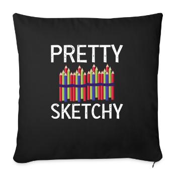 Pretty Incomplete Art Color Artist Colored - Sofa pillowcase 17,3'' x 17,3'' (45 x 45 cm) - black - Front
