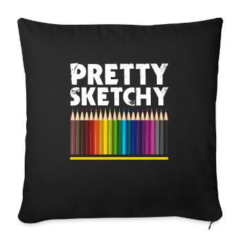 Pretty Incomplete Art Color Artist Colored - Sofa pillowcase 17,3'' x 17,3'' (45 x 45 cm) - black - Front