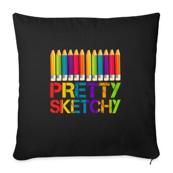 Pretty Incomplete Art Color Artist Colored - Sofa pillowcase 17,3'' x 17,3'' (45 x 45 cm) - black - Front