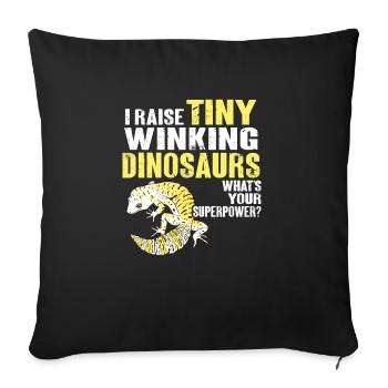 Leopard Gecko Lizard Reptiles Herpetologist - Sofa pillowcase 17,3'' x 17,3'' (45 x 45 cm) - black - Front