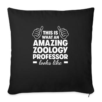 Professeur de zoologie incroyable - Housse de coussin décorative 45 x 45 cm - noir - Devant