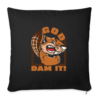 Beaver Lovers Animal Rights Cool Team Lifestyle - Sofa pillowcase 17,3'' x 17,3'' (45 x 45 cm) - black - Front
