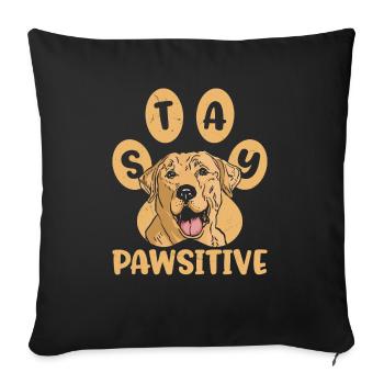 Labrador Retriever Dog Funny Pet Lover L - Sofa pillowcase 17,3'' x 17,3'' (45 x 45 cm) - black - Front