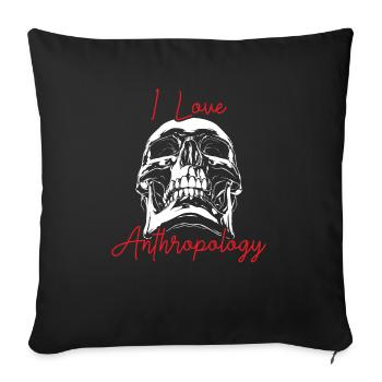 Love Anthropology Science Prehistoric Archaeology - Sofa pillowcase 17,3'' x 17,3'' (45 x 45 cm) - black - Front