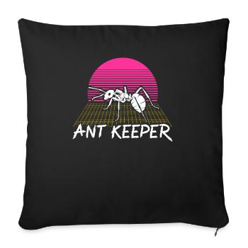 Gardien de fourmis Fourmi Chuchoteur Fourmi Amateur Insecte - Housse de coussin décorative 45 x 45 cm - noir - Devant