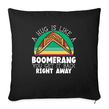 Boomerang Lover Throw Sport Aboriginal Australier - Sofakissenbezug 45 x 45 cm - Schwarz - Vorne