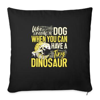 Leopard Gecko Lizard Reptiles Herpetologist - Sofa pillowcase 17,3'' x 17,3'' (45 x 45 cm) - black - Front