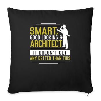 Architect Art Architecture Designer - Sofa pillowcase 17,3'' x 17,3'' (45 x 45 cm) - black - Front