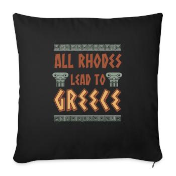 Antike Griechische Mythologie und Griechisches - Sofakissenbezug 45 x 45 cm - Schwarz - Vorne