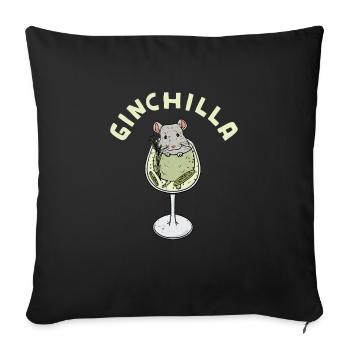 Conception de ginchilla pour un propriétaire de chinchilla - Housse de coussin décorative 45 x 45 cm - noir - Devant