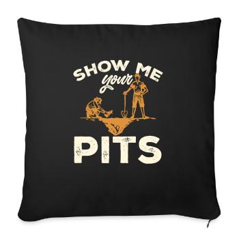 Archaeology Gift Archaeologist - Sofa pillowcase 17,3'' x 17,3'' (45 x 45 cm) - black - Front