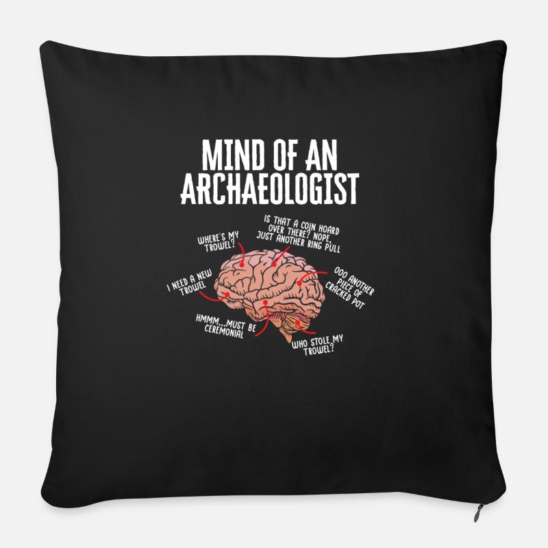 Archäologie Geschenk Archäologe - Sofakissenbezug 45 x 45 cm - Schwarz
