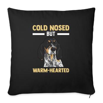 Bluetick Coonhound Gift Funny Saying - Sofa pillowcase 17,3'' x 17,3'' (45 x 45 cm) - black - Front