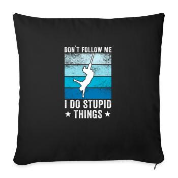Bungee Jumping - Sofa pillowcase 17,3'' x 17,3'' (45 x 45 cm) - black - Front