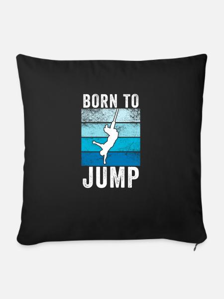 Bungee Jumping - Sofakissenbezug 45 x 45 cm - Schwarz