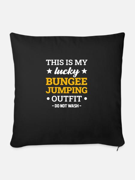 Bungee Jumping - Sofakissenbezug 45 x 45 cm - Schwarz