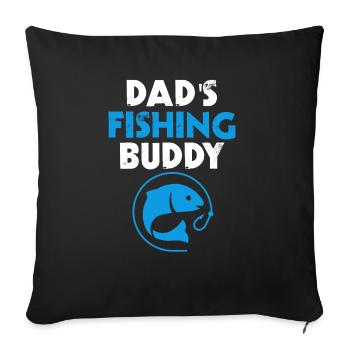 Fathers Fishing Buddy Father And Son Fishing Trip - Sofa pillowcase 17,3'' x 17,3'' (45 x 45 cm) - black - Front